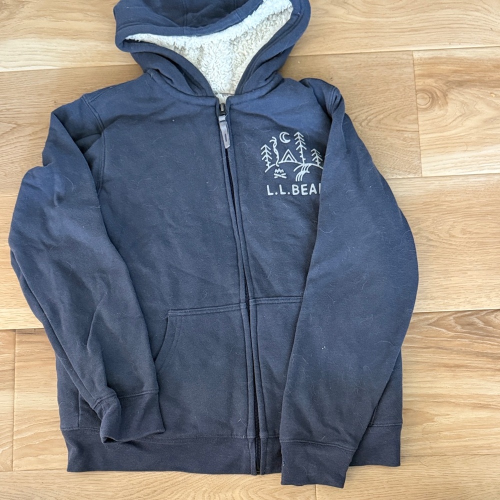 L.L. Bean Dark Blue Fleece-Lined Hoodie